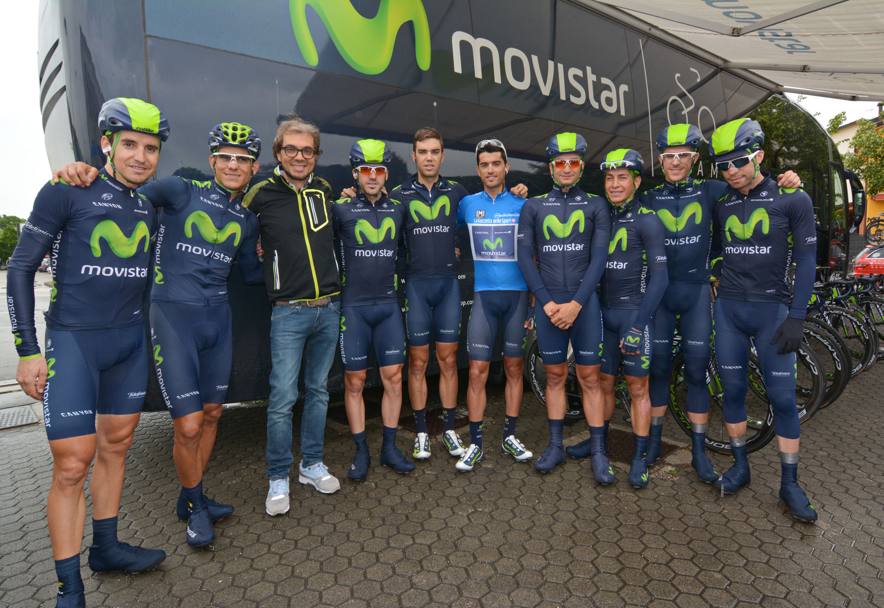 Enrico Moretti Polegato e Team Movistar (tappa giro d’Italia 2015)